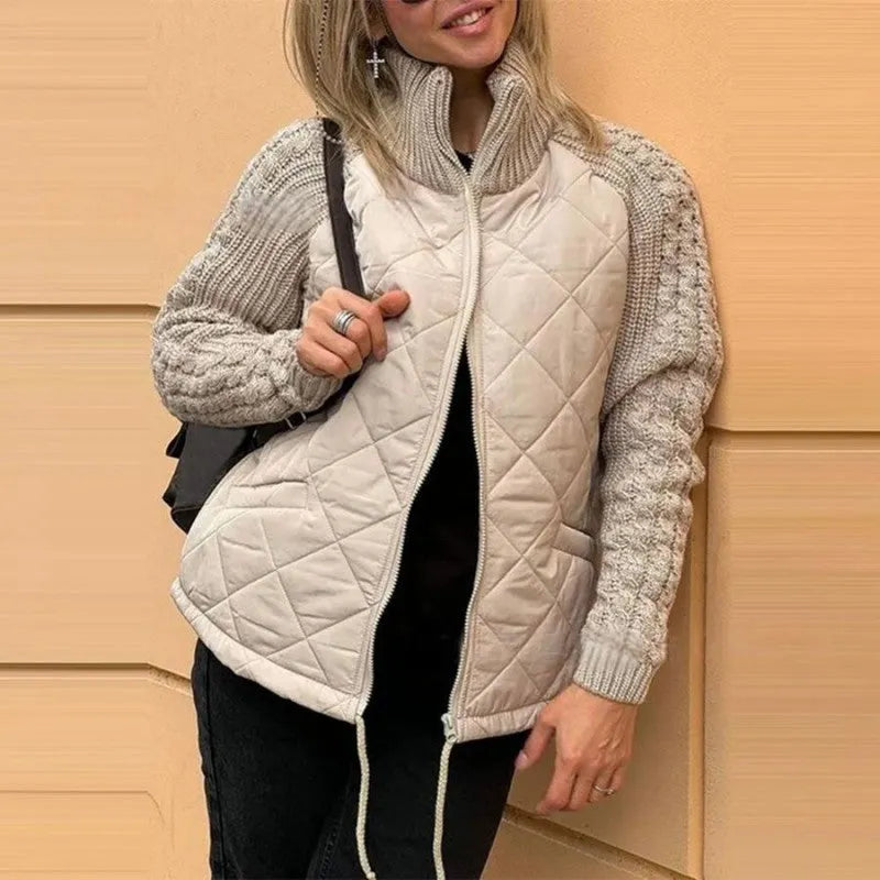Corisanna | Warm Quilted Knit Sleeve Jacket
