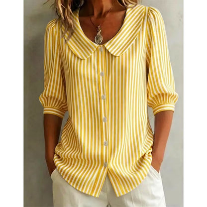 Rosalie | Striped Peter Pan Collar Blouse