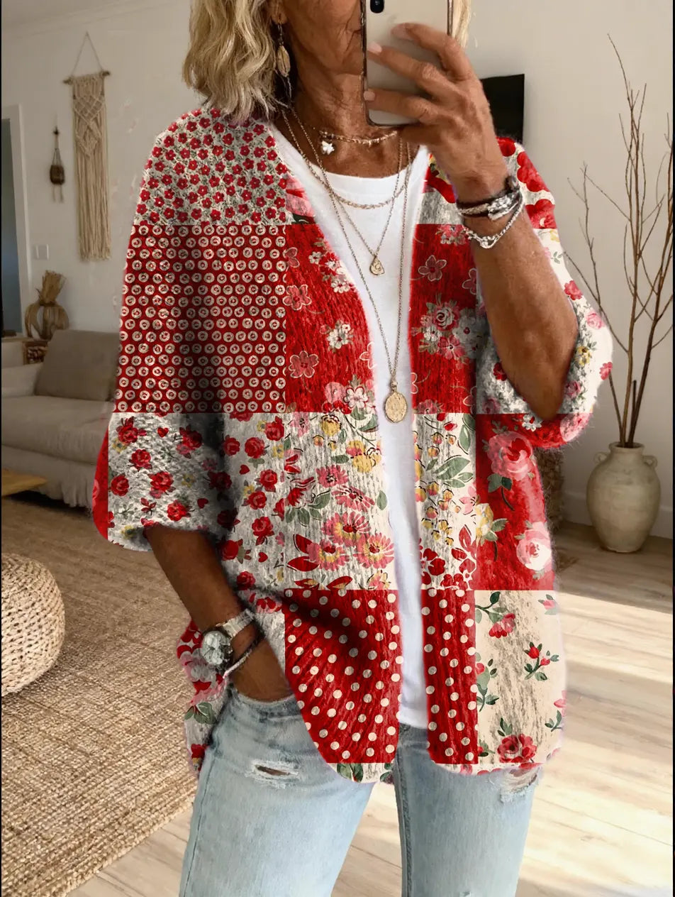 Solara | Floral Patchwork Cardigan