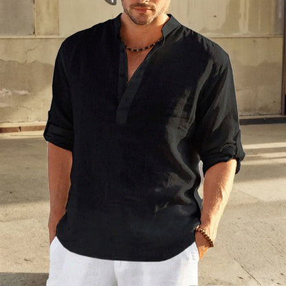 Sawyer | Casual Grandad Collar Shirt