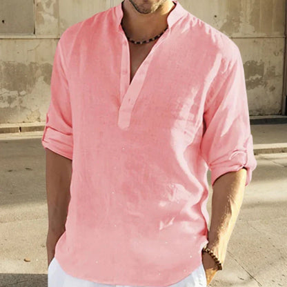 Sawyer | Casual Grandad Collar Shirt