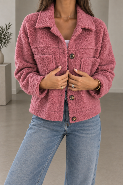 Una | Plush Pocket Teddy Jacket