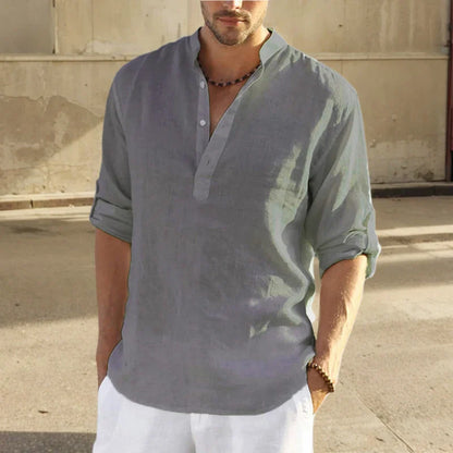 Sawyer | Casual Grandad Collar Shirt