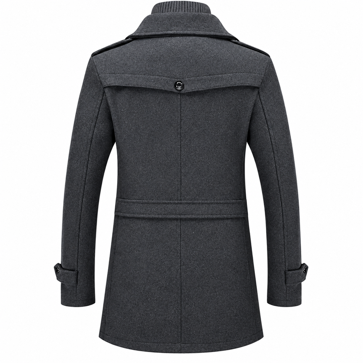 Kendric | Layered High Neck Mid Length Coat