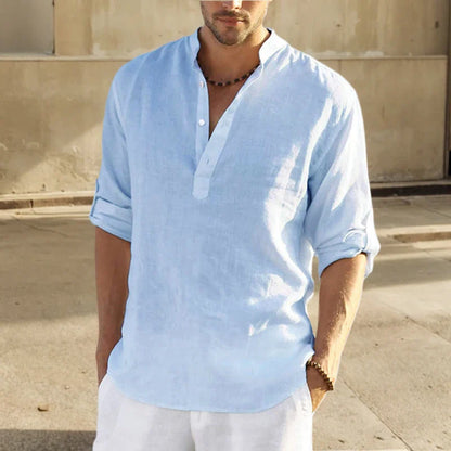 Sawyer | Casual Grandad Collar Shirt