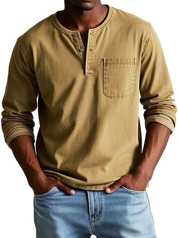 Prescott | Vintage Wash Henley Shirt