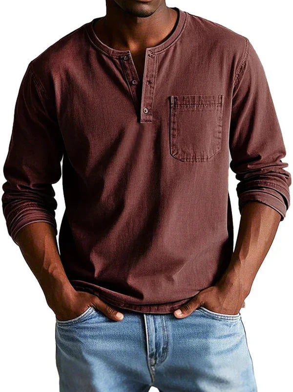 Prescott | Vintage Wash Henley Shirt