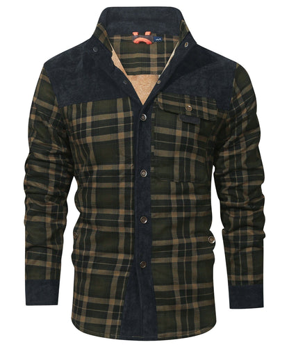 Lowen | Vintage Plaid Stand Collar Jacket