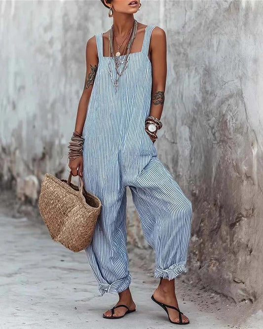 Gisellea | Lightweight Sleeveless Lounge Jumpsuit