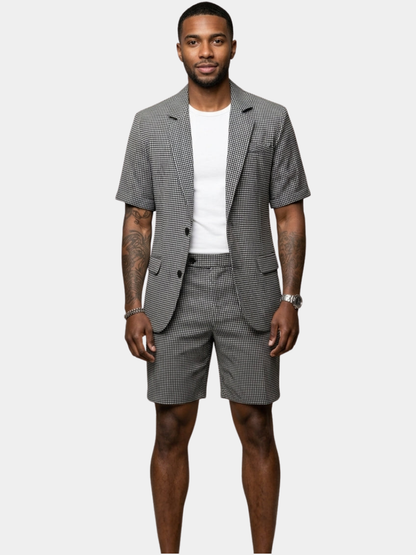 Brennon | Modern Checked Summer Suit Set