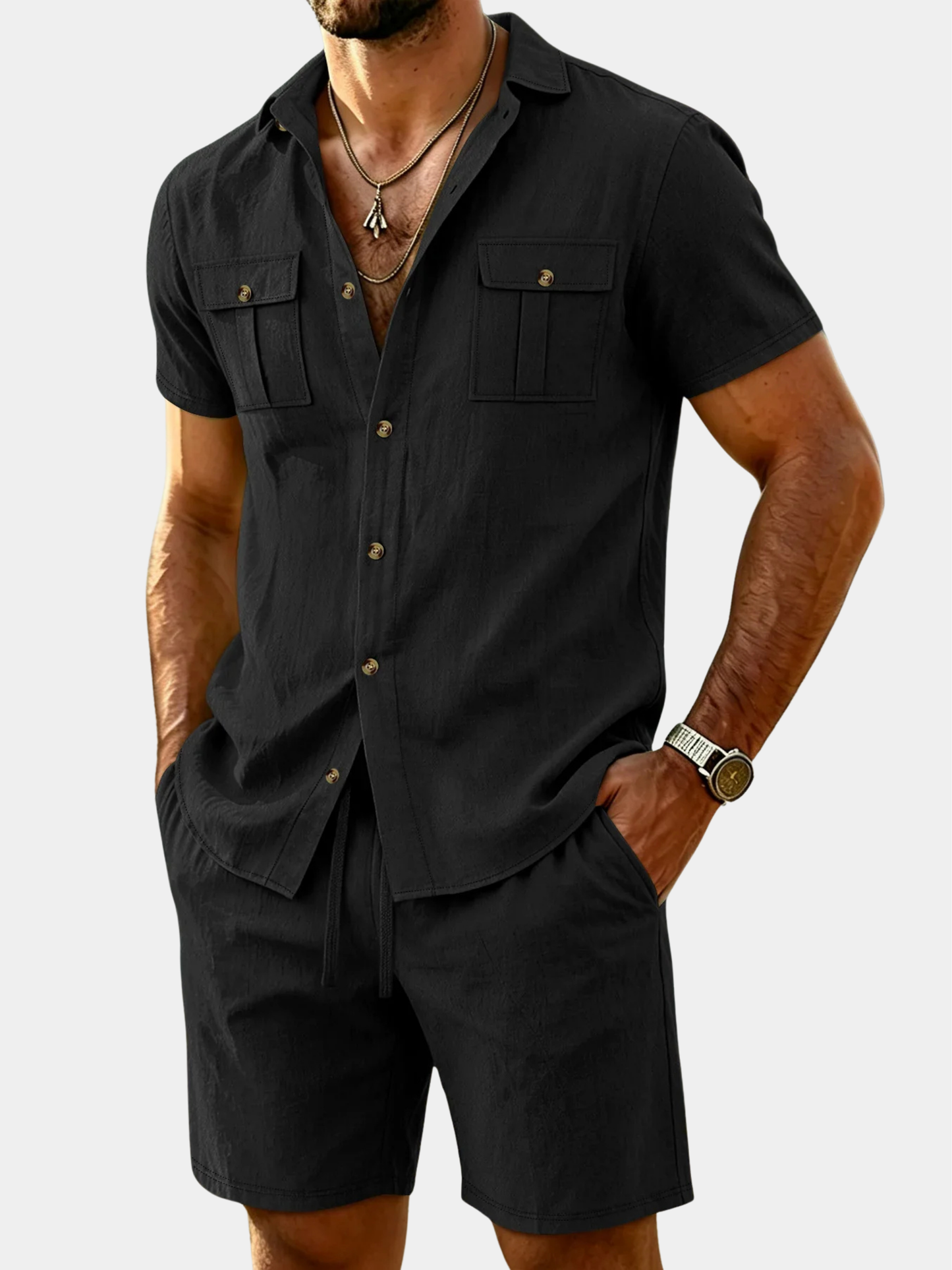 Grantham | Breathable Button Front Summer Set