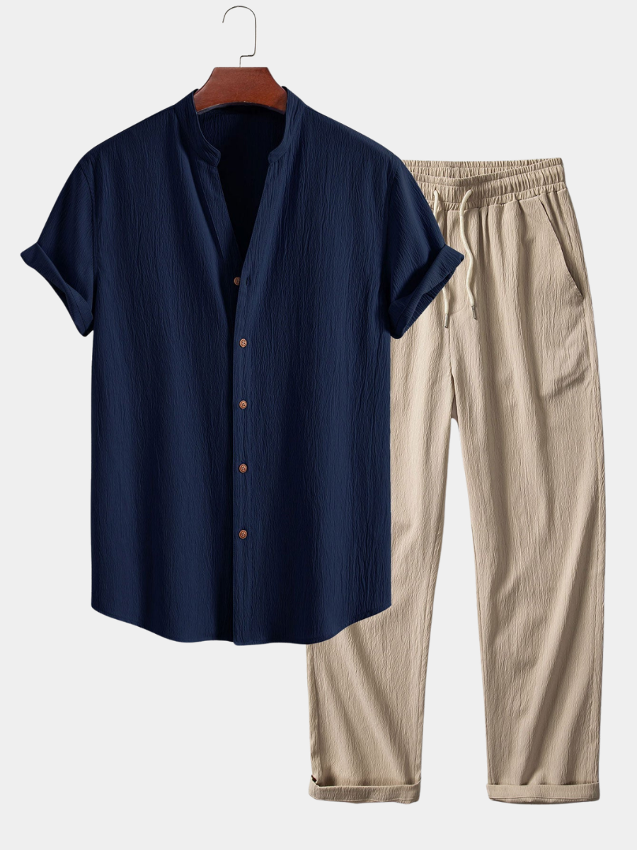 Emeric | Casual Button Shirt Pants Set