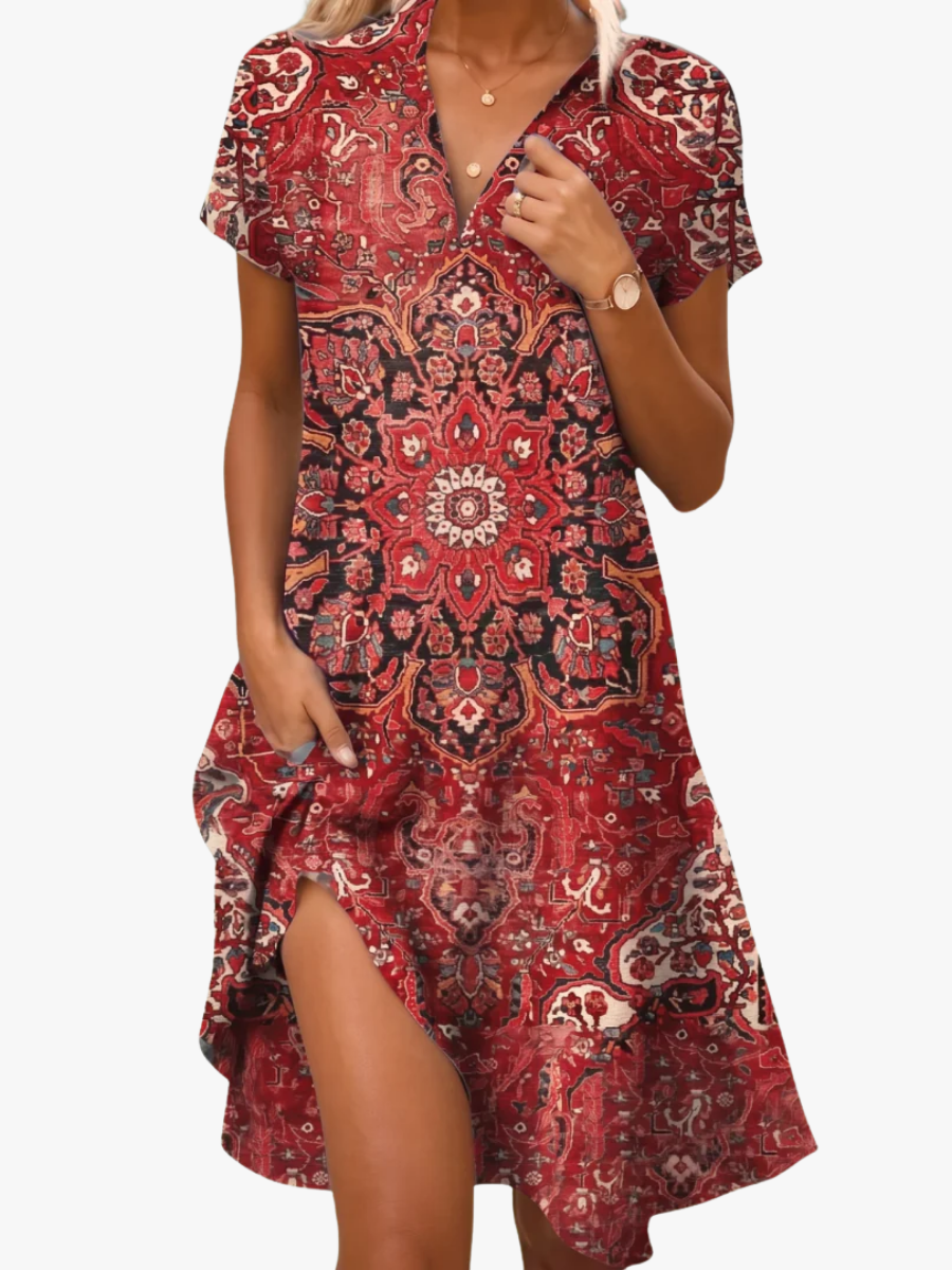 Hollianne | Bohemian Garden Print Dress