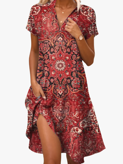 Hollianne | Bohemian Garden Print Dress