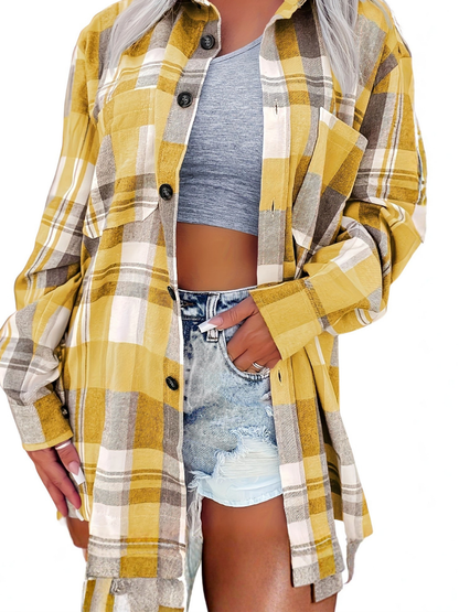 Fennora | Soft Flannel Plaid Shirt