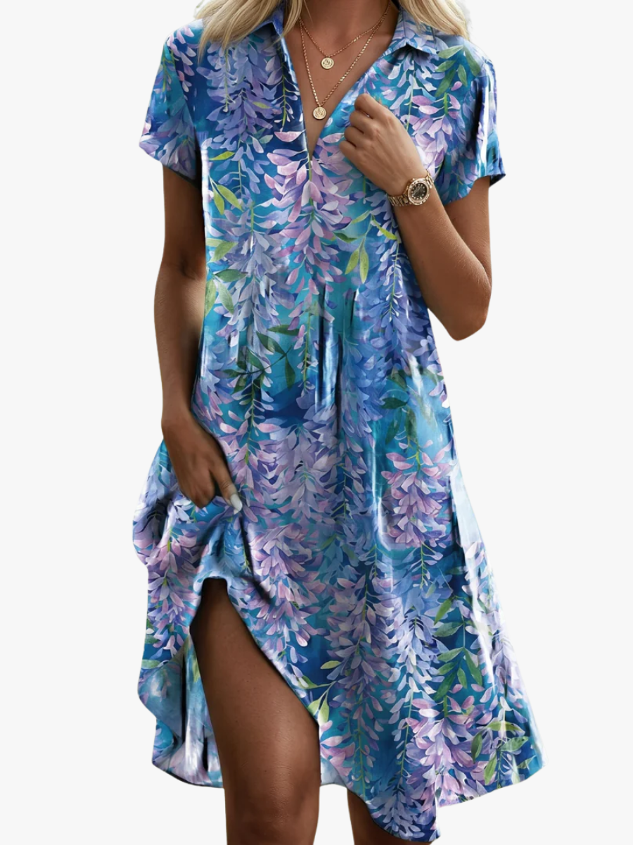 Hollianne | Bohemian Garden Print Dress