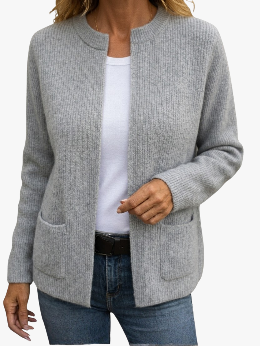 Zorielle | Ribbed Zip Front Cardigan