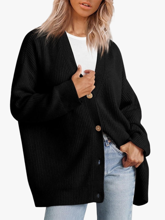 Ulloria | Relaxed Button Front Knit Cardigan