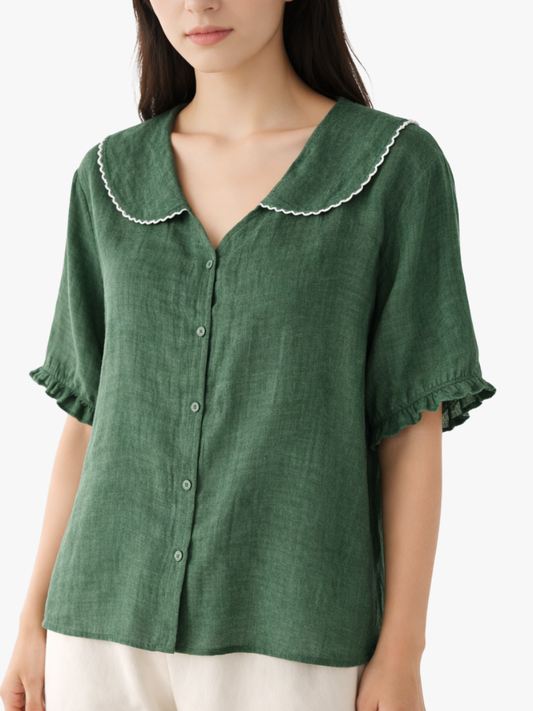 Dovelle | Vintage Collar Everyday Blouse