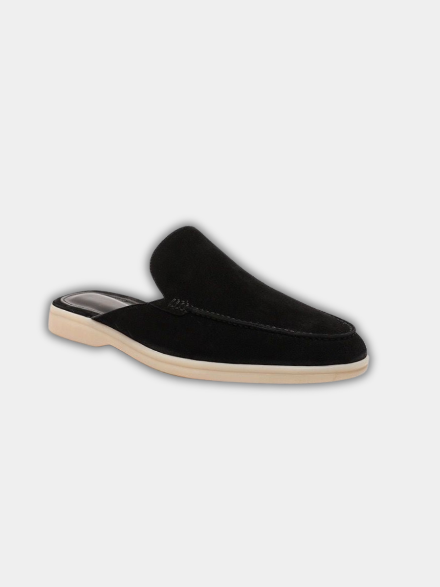 Keegan | Suede Style Backless Loafer Mules