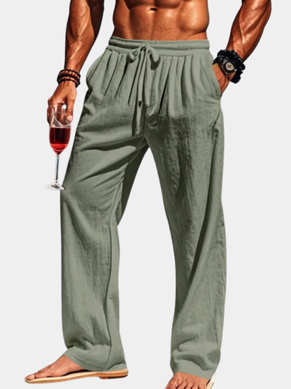 Caspian | Drawstring Relaxed Linen Trousers