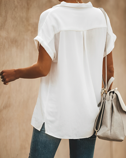Brynlee | Relaxed Pocket Button Up Blouse