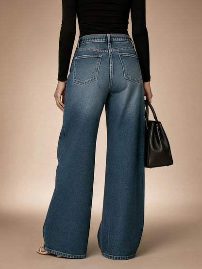 Briseida | Statement Eyelet Barrel Leg Jeans