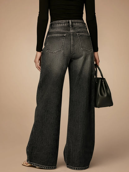 Briseida | Statement Eyelet Barrel Leg Jeans
