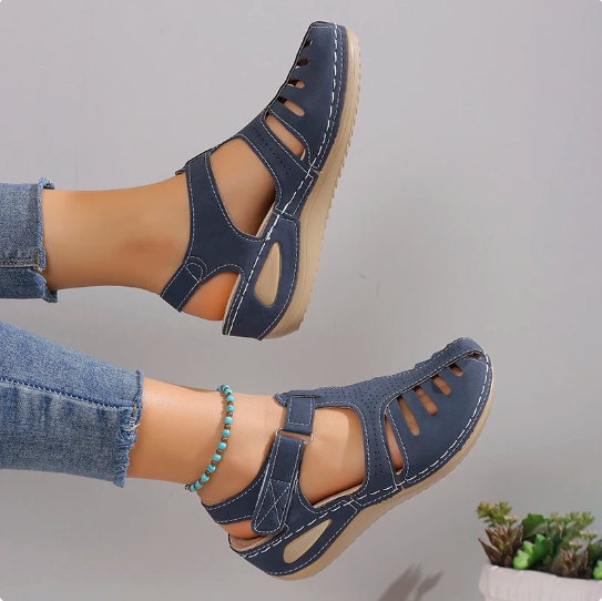 Zephlisse | Cutout Strap Casual Flat Sandals