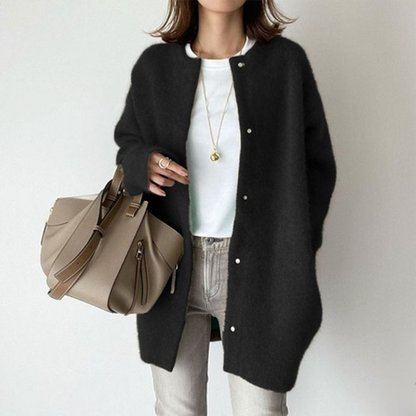Melora | Relaxed Crew Neck Long Cardigan