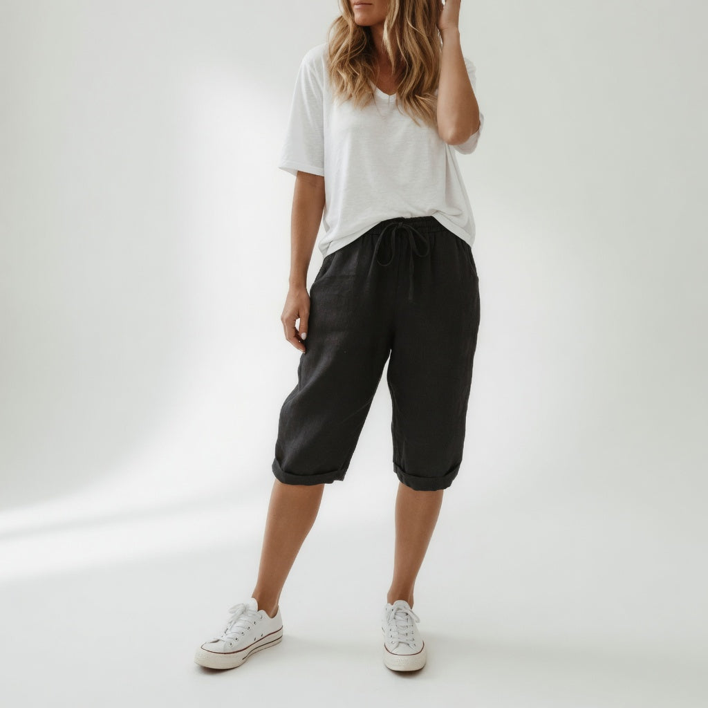 Solmira | Drawstring Capri Trousers