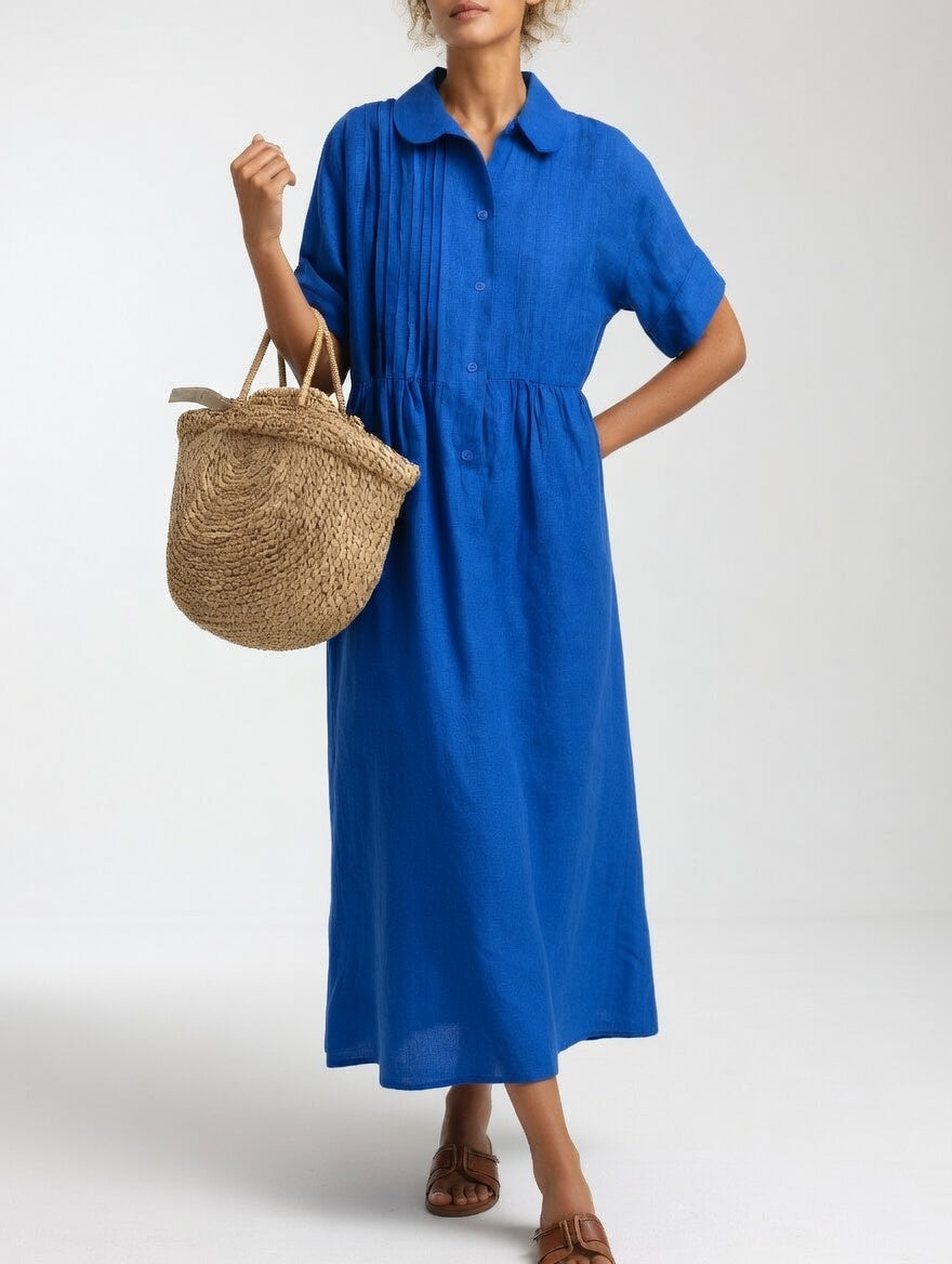 Elyvara | Button Front Maxi Shirt Dress