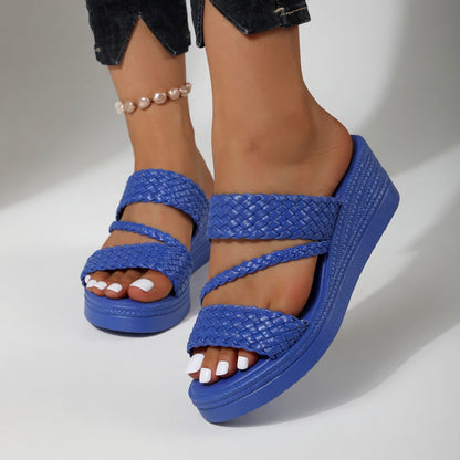 Elvara | Braided Strap Platform Sandals