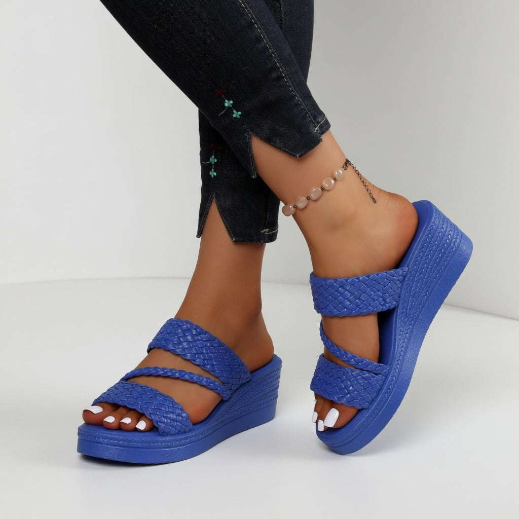 Elvara | Braided Strap Platform Sandals