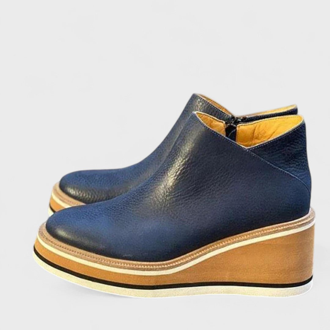 Alverna | Platform Wedge Ankle Boots