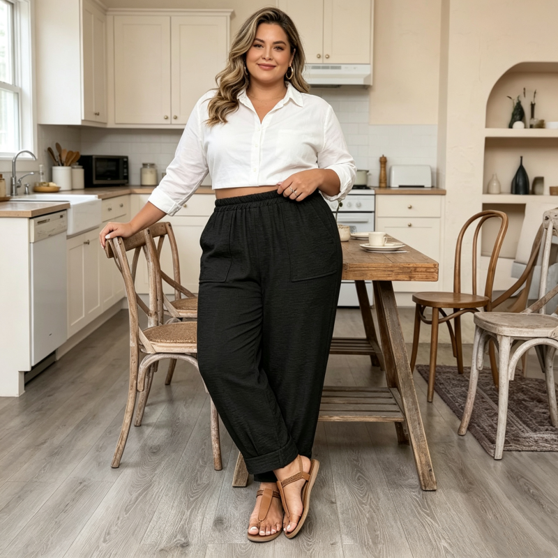 Eirene | Airy Wide Leg Comfort Pants