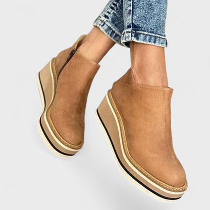 Alverna | Platform Wedge Ankle Boots