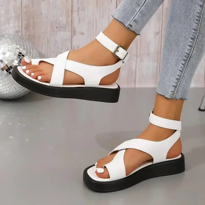 Zymeria | Cross Strap Platform Sandals