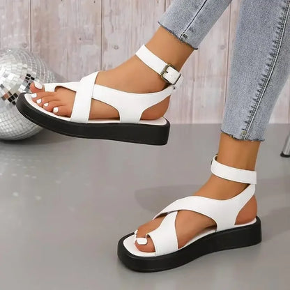 Zymeria | Cross Strap Platform Sandals