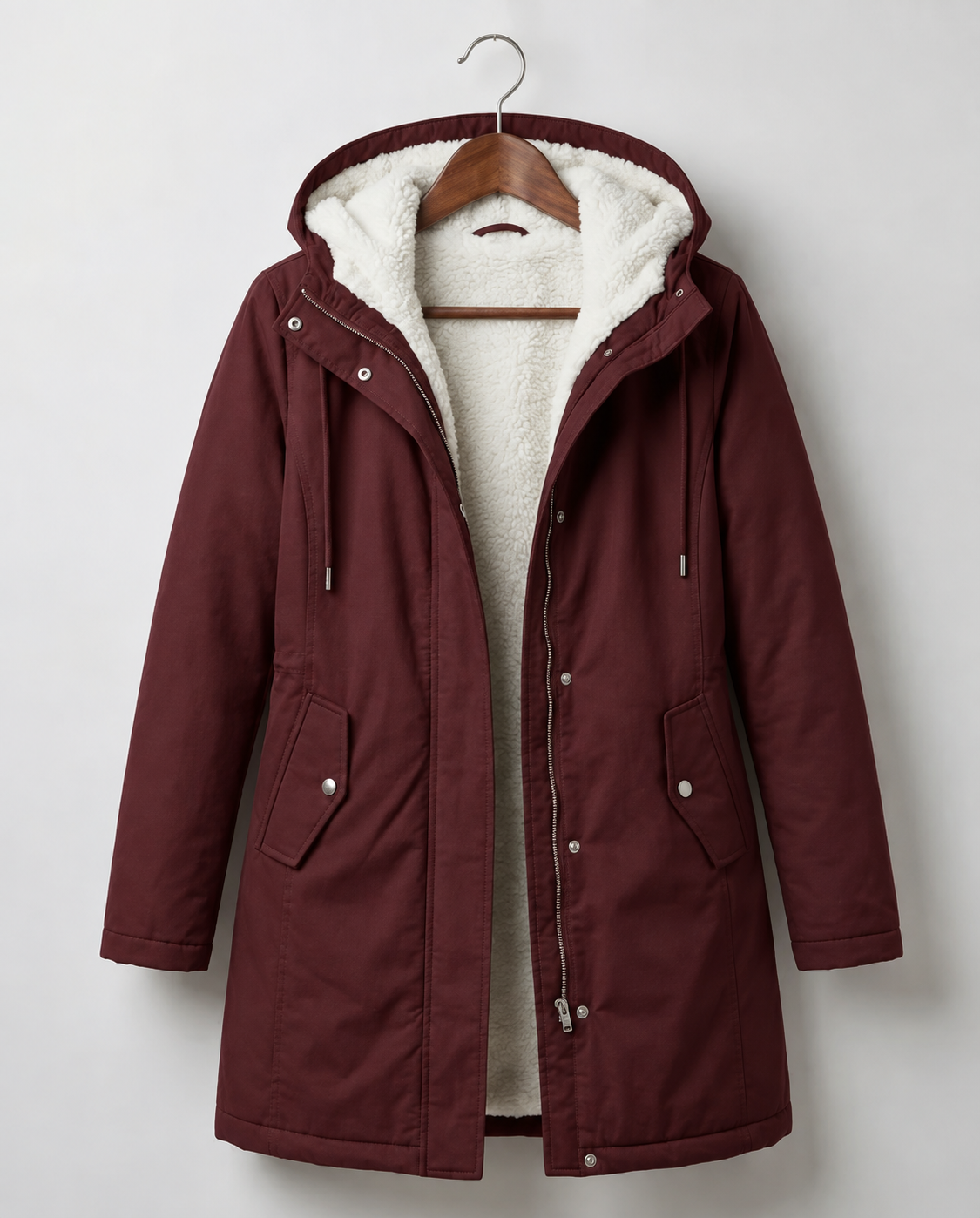 Fawn | Plush Lined Hooded Parka Coat