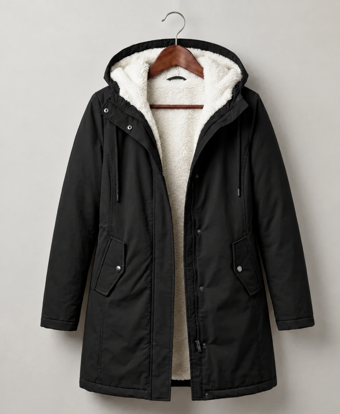Fawn | Plush Lined Hooded Parka Coat