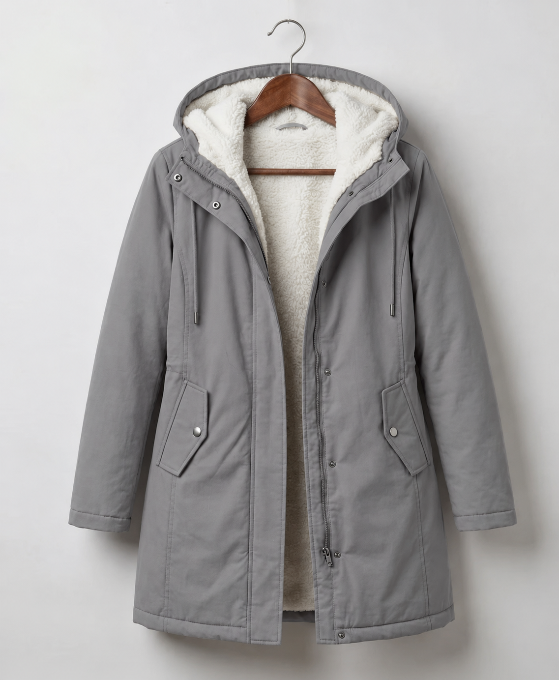 Fawn | Plush Lined Hooded Parka Coat