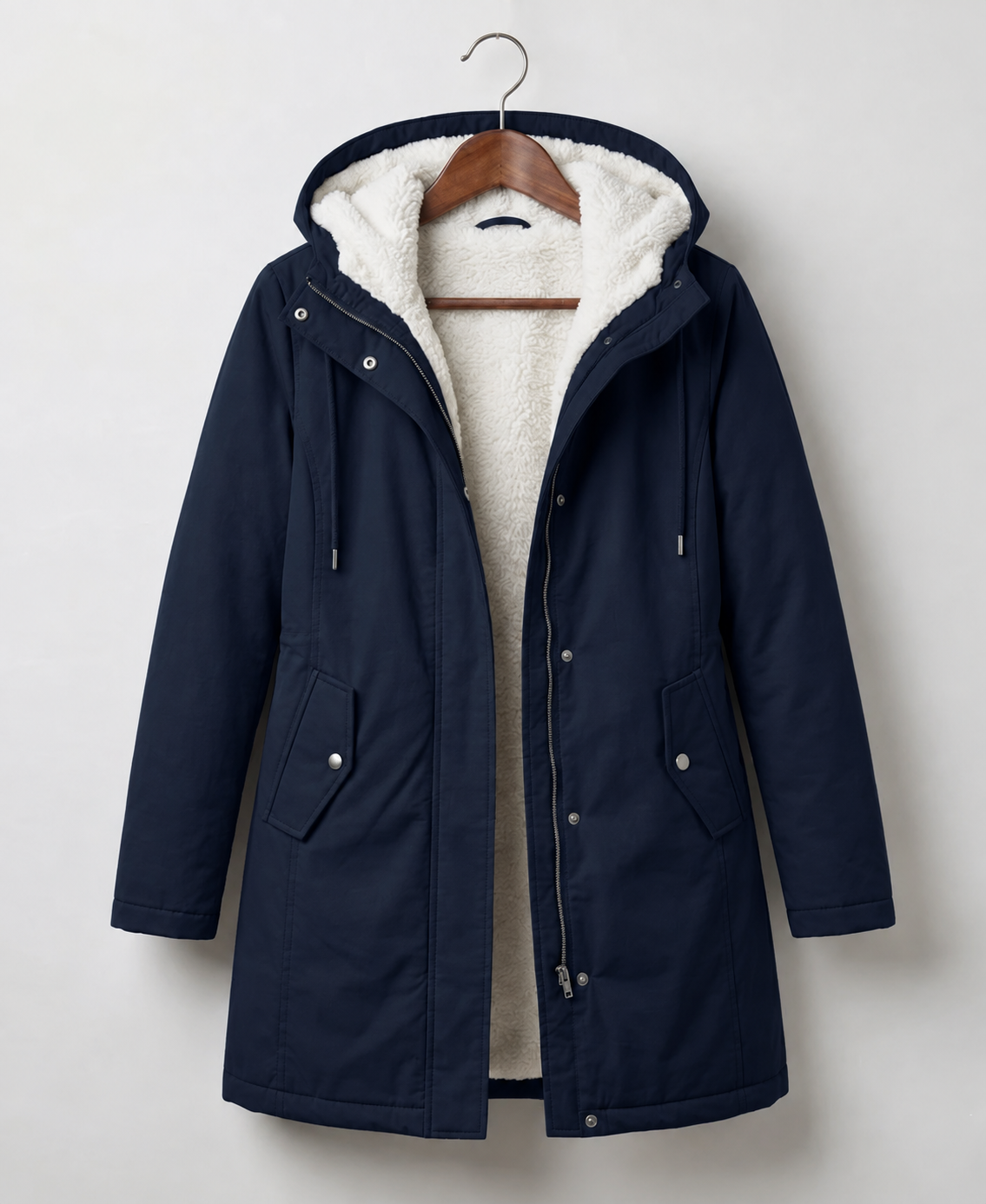Fawn | Plush Lined Hooded Parka Coat