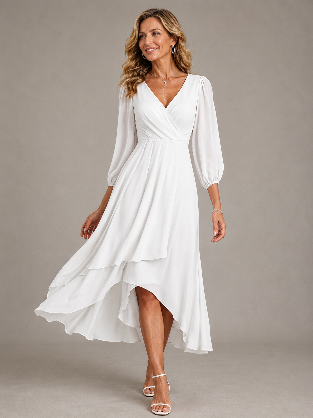 Delavine | Graceful High Low Wrap Dress