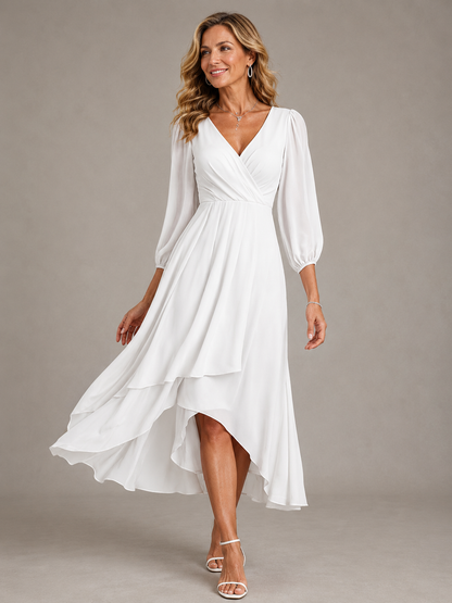 Delavine | Graceful High Low Wrap Dress