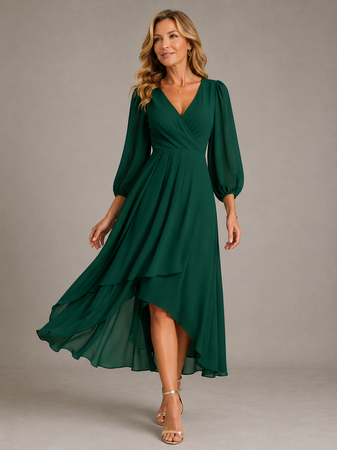 Delavine | Graceful High Low Wrap Dress
