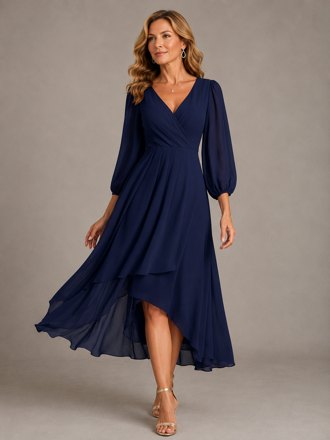 Delavine | Graceful High Low Wrap Dress