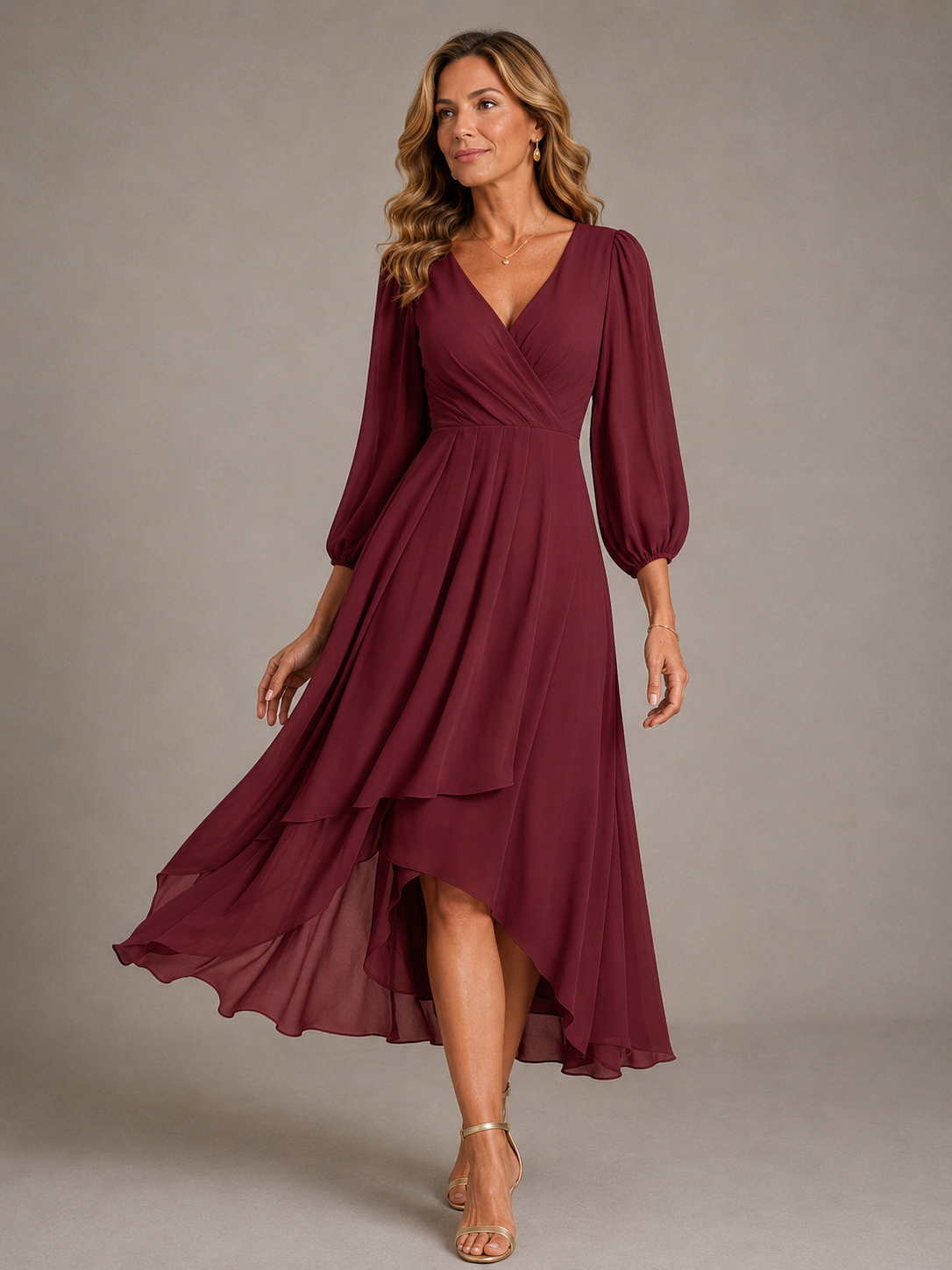 Delavine | Graceful High Low Wrap Dress