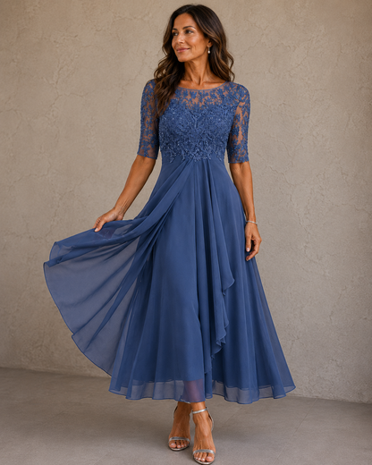 Jorienne | Flowing Chiffon Evening Dress