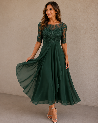 Jorienne | Flowing Chiffon Evening Dress